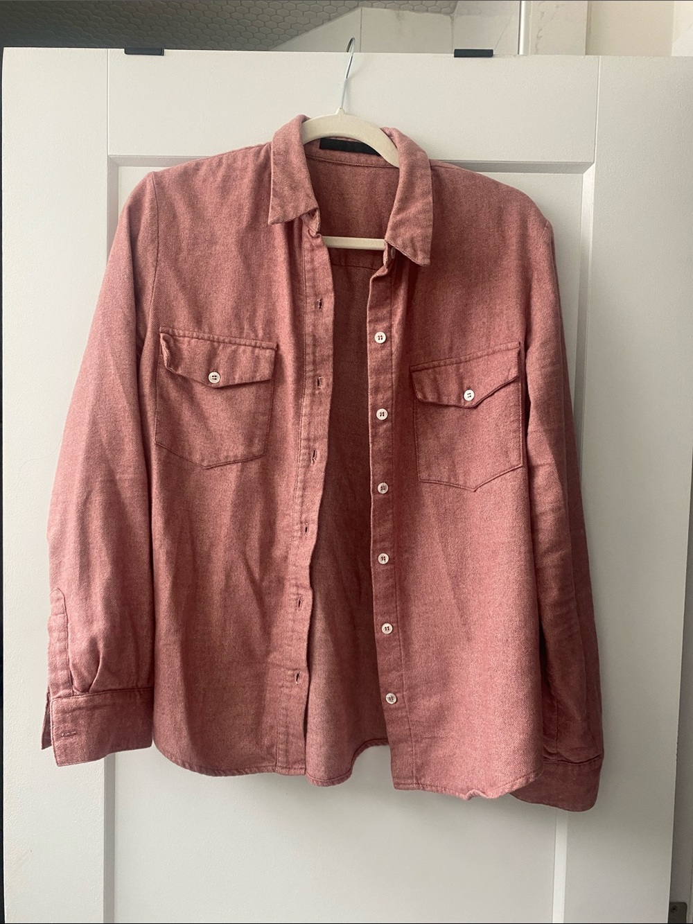 Jenni Kayne Dusty Rose Button Down Flannel